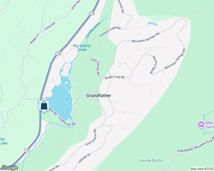 map of restaurants, bars, coffee shops, grocery stores, and more near 2125 Mountain Springs Road in Linville