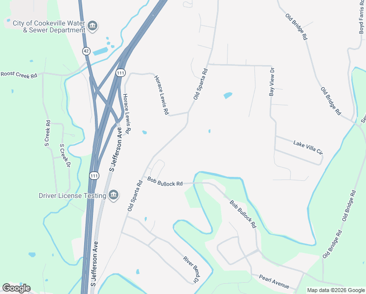 map of restaurants, bars, coffee shops, grocery stores, and more near 4536 Old Sparta Road in Cookeville