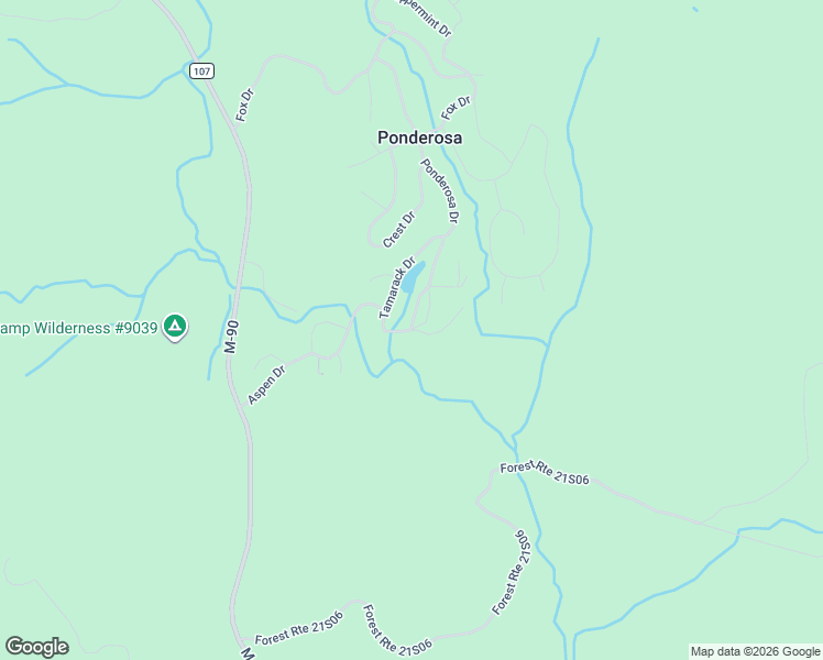 map of restaurants, bars, coffee shops, grocery stores, and more near 57065 Tamarack Drive in Springville