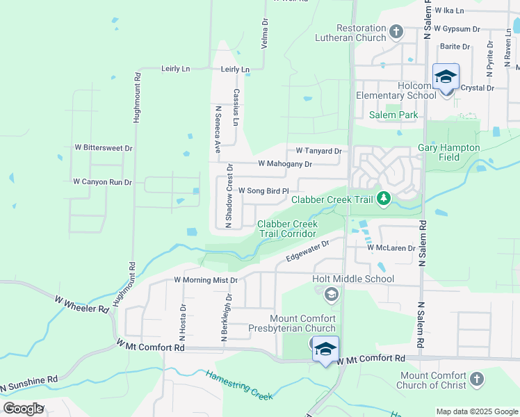 map of restaurants, bars, coffee shops, grocery stores, and more near 4069 West Olive Tree Drive in Fayetteville