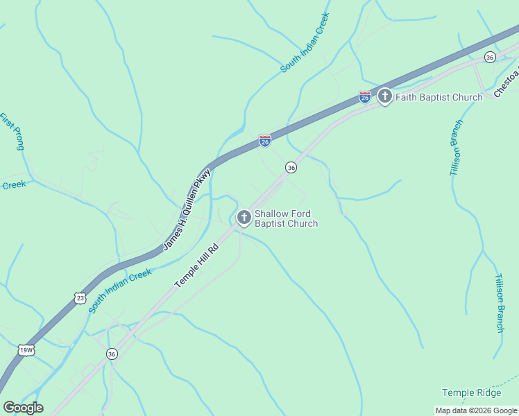 map of restaurants, bars, coffee shops, grocery stores, and more near 217 Old Highway Road in Erwin