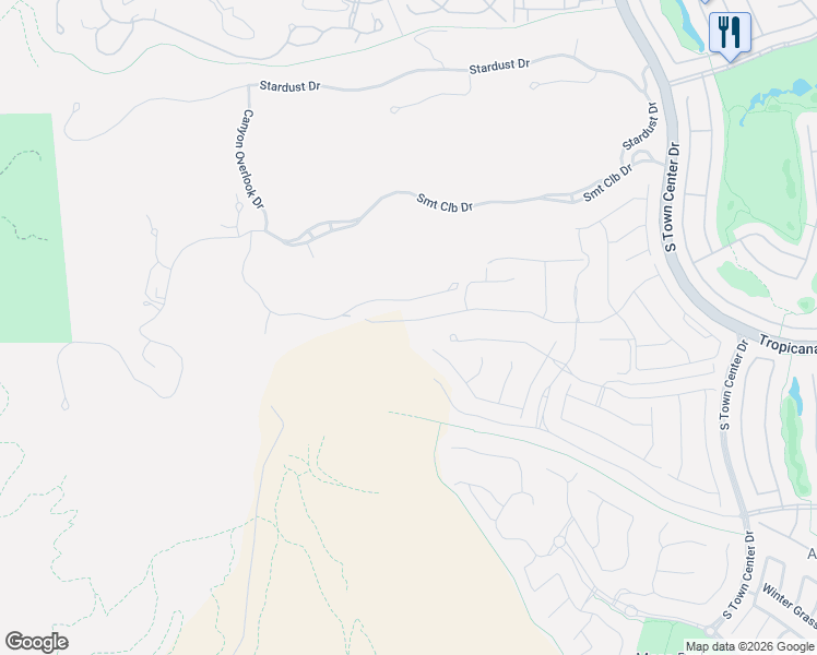 map of restaurants, bars, coffee shops, grocery stores, and more near Summit Club Dr in Las Vegas