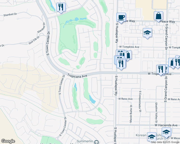 map of restaurants, bars, coffee shops, grocery stores, and more near 10393 Abisso Drive in Las Vegas