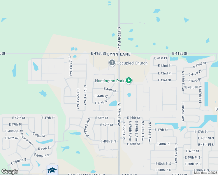 map of restaurants, bars, coffee shops, grocery stores, and more near 4330 South 176th East Avenue in Tulsa