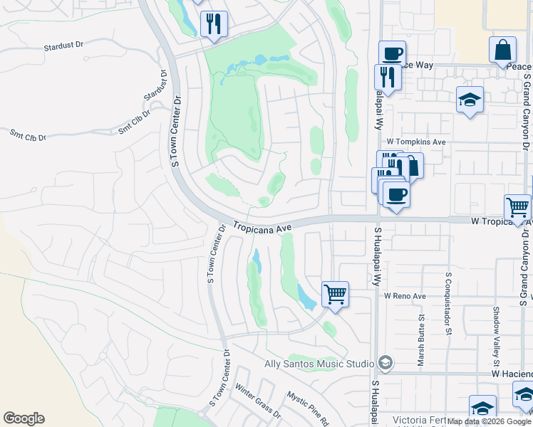 map of restaurants, bars, coffee shops, grocery stores, and more near 10488 Abisso Drive in Las Vegas