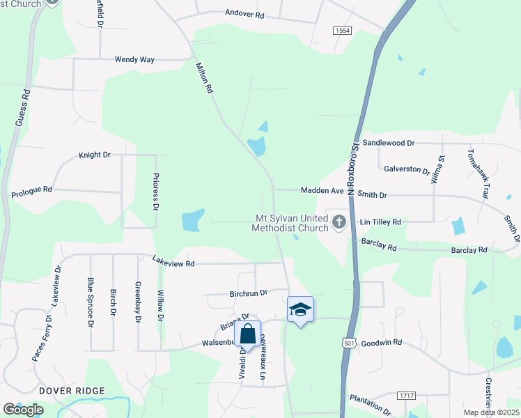 map of restaurants, bars, coffee shops, grocery stores, and more near 304 Club House Street in Durham