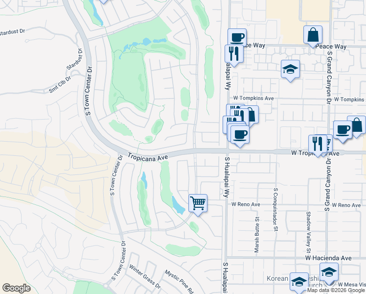 map of restaurants, bars, coffee shops, grocery stores, and more near 10357 Abisso Drive in Las Vegas