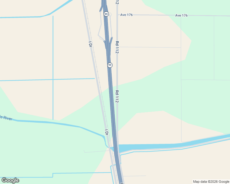 map of restaurants, bars, coffee shops, grocery stores, and more near Road 112 in Tulare