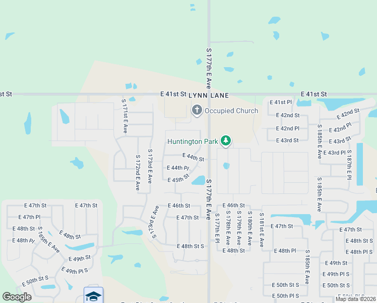 map of restaurants, bars, coffee shops, grocery stores, and more near 4330 South 176th East Avenue in Tulsa