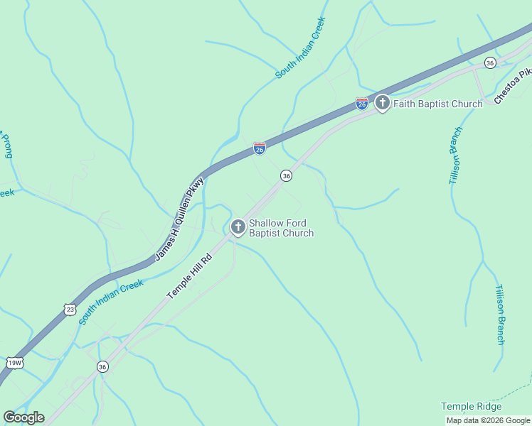 map of restaurants, bars, coffee shops, grocery stores, and more near 217 Old Highway Road in Erwin