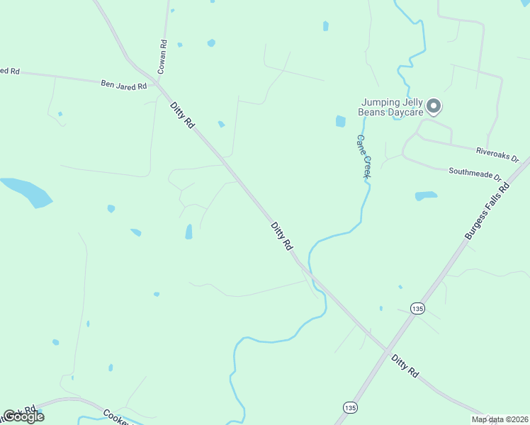 map of restaurants, bars, coffee shops, grocery stores, and more near 5235 Ditty Road in Cookeville