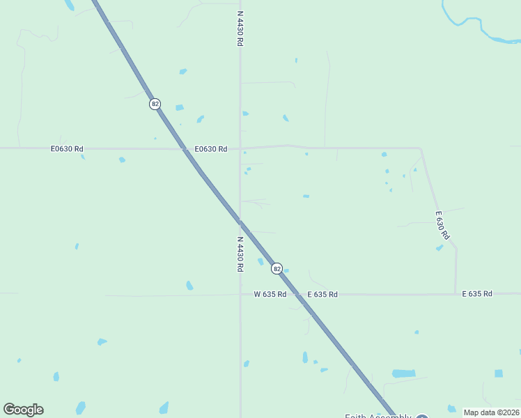map of restaurants, bars, coffee shops, grocery stores, and more near 10015 East 632 Road in Peggs
