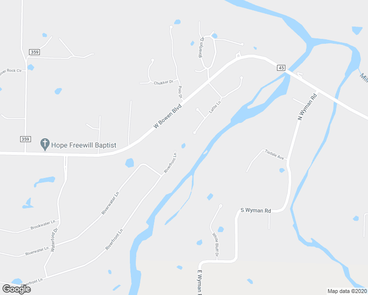 map of restaurants, bars, coffee shops, grocery stores, and more near 2023 Riverfront Lane in Fayetteville