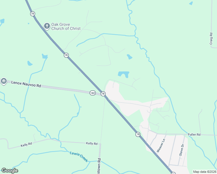 map of restaurants, bars, coffee shops, grocery stores, and more near 80 Cameron Lane in Dyersburg