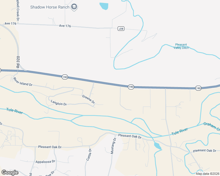 map of restaurants, bars, coffee shops, grocery stores, and more near 32623 California 190 in Springville