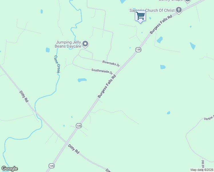 map of restaurants, bars, coffee shops, grocery stores, and more near 3800 Burgess Falls Road in Cookeville