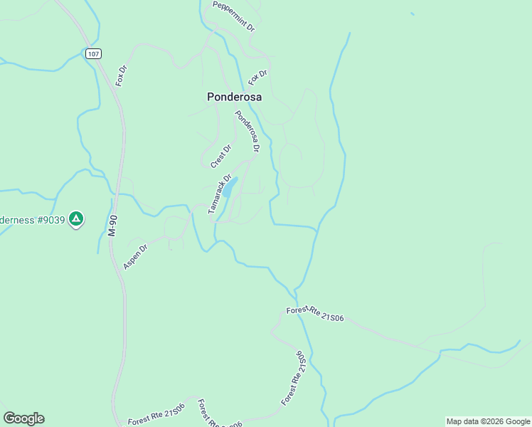 map of restaurants, bars, coffee shops, grocery stores, and more near 57065-57141 Tamarack Drive in Springville