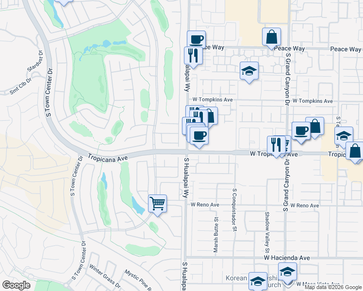 map of restaurants, bars, coffee shops, grocery stores, and more near 4892 Regalo Bello St in Las Vegas