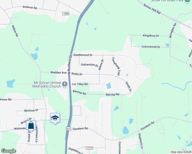map of restaurants, bars, coffee shops, grocery stores, and more near 150 Smith Drive in Durham