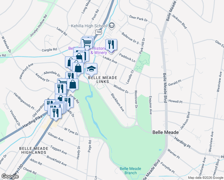 map of restaurants, bars, coffee shops, grocery stores, and more near 138 Blackburn Avenue in Nashville