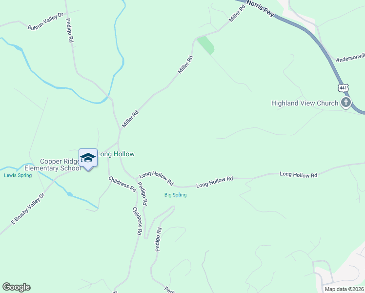 map of restaurants, bars, coffee shops, grocery stores, and more near 2800 Long Hollow Road in Powell