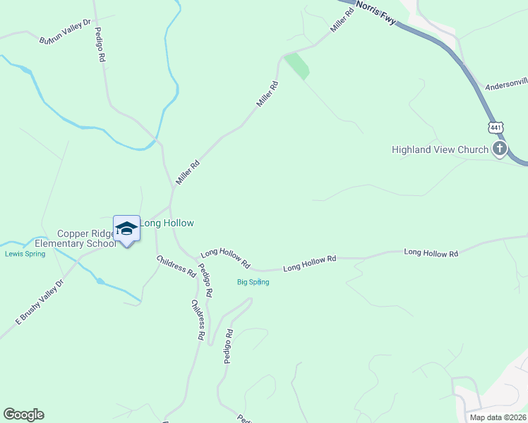map of restaurants, bars, coffee shops, grocery stores, and more near 2800 Long Hollow Road in Powell