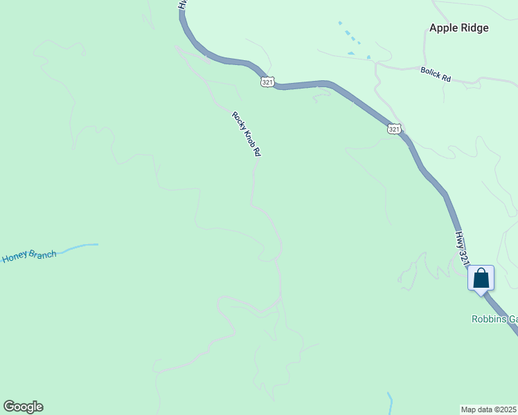 map of restaurants, bars, coffee shops, grocery stores, and more near Rocky Knob Road in Lenoir