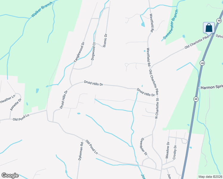 map of restaurants, bars, coffee shops, grocery stores, and more near 166 Hickory Hollow Drive in Dickson