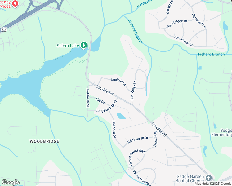 map of restaurants, bars, coffee shops, grocery stores, and more near 329 Linville Road in Kernersville