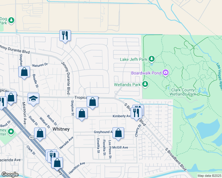 map of restaurants, bars, coffee shops, grocery stores, and more near 4848 Califa Drive in Las Vegas
