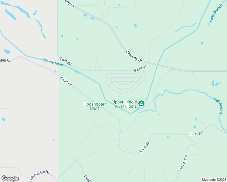 map of restaurants, bars, coffee shops, grocery stores, and more near E0630 Road in Tahlequah