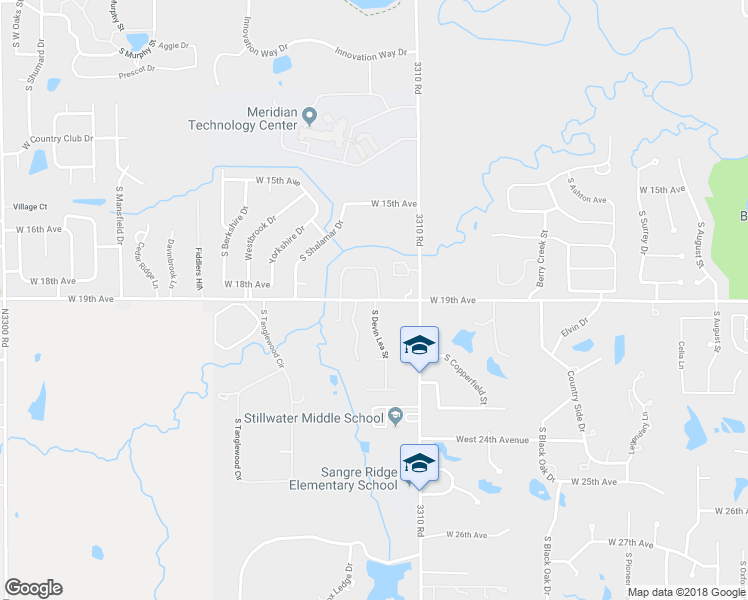 map of restaurants, bars, coffee shops, grocery stores, and more near 3700 West 19th Avenue in Stillwater