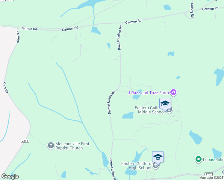 map of restaurants, bars, coffee shops, grocery stores, and more near 179 Painter Lakes Road in Gibsonville