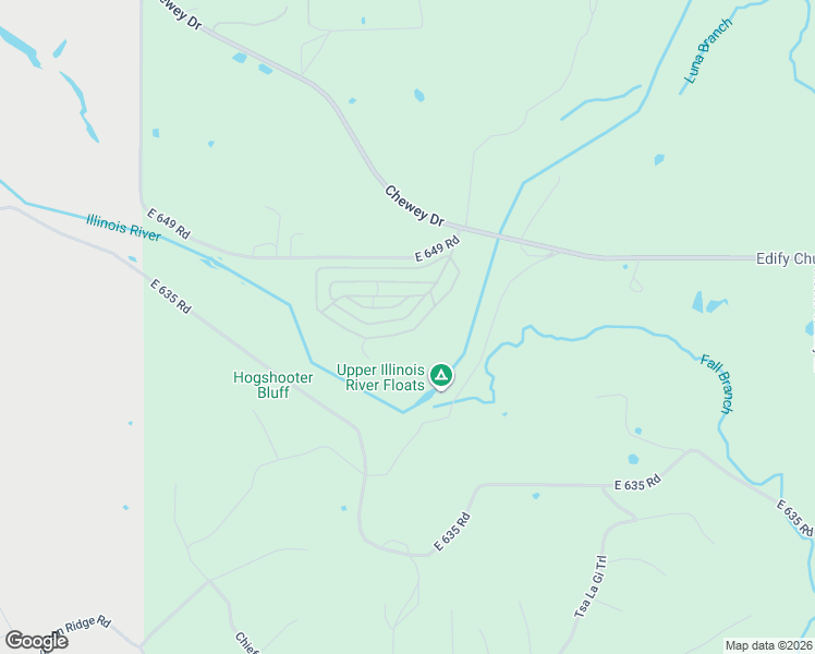 map of restaurants, bars, coffee shops, grocery stores, and more near E0630 Road in Tahlequah