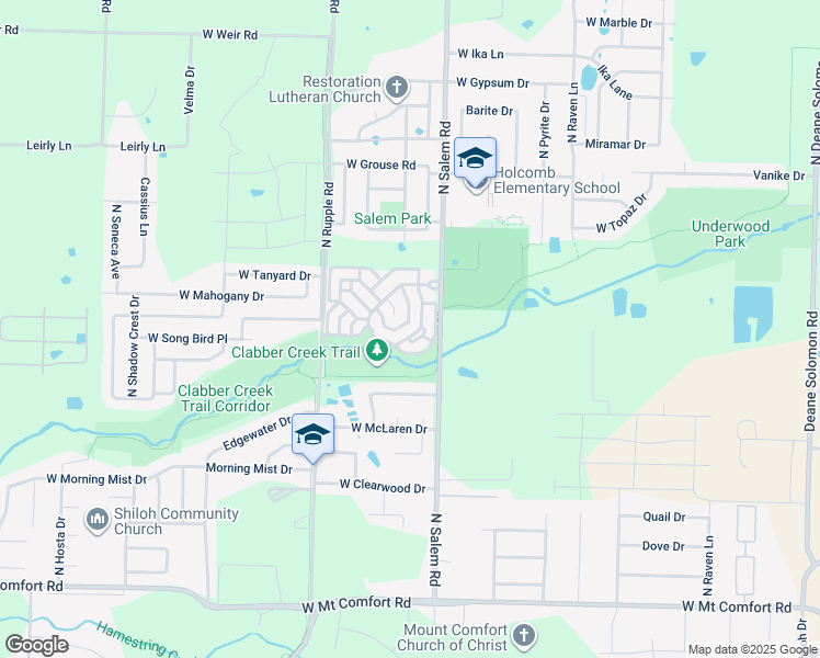 map of restaurants, bars, coffee shops, grocery stores, and more near 2651 Westminster Drive in Fayetteville