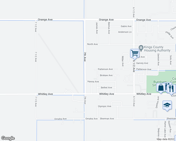 map of restaurants, bars, coffee shops, grocery stores, and more near 25515 7th Avenue in Corcoran