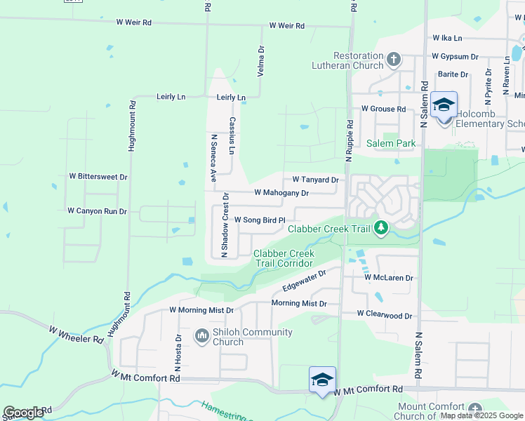 map of restaurants, bars, coffee shops, grocery stores, and more near 4074 West Spring House Drive in Fayetteville
