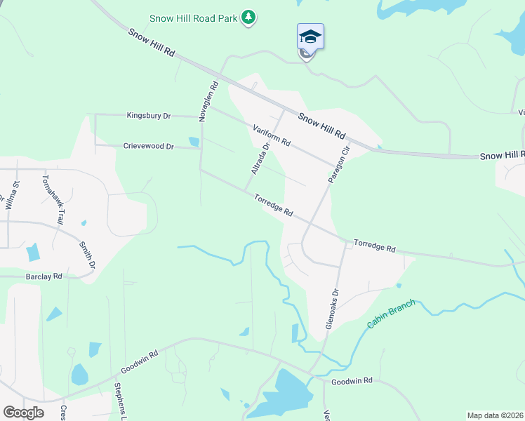map of restaurants, bars, coffee shops, grocery stores, and more near 812 Torredge Road in Durham