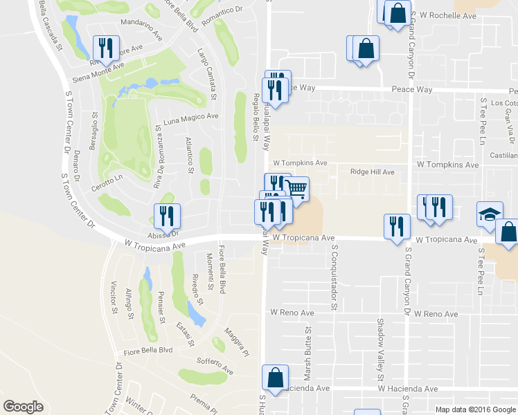 map of restaurants, bars, coffee shops, grocery stores, and more near 4826 Regalo Bello Street in Las Vegas