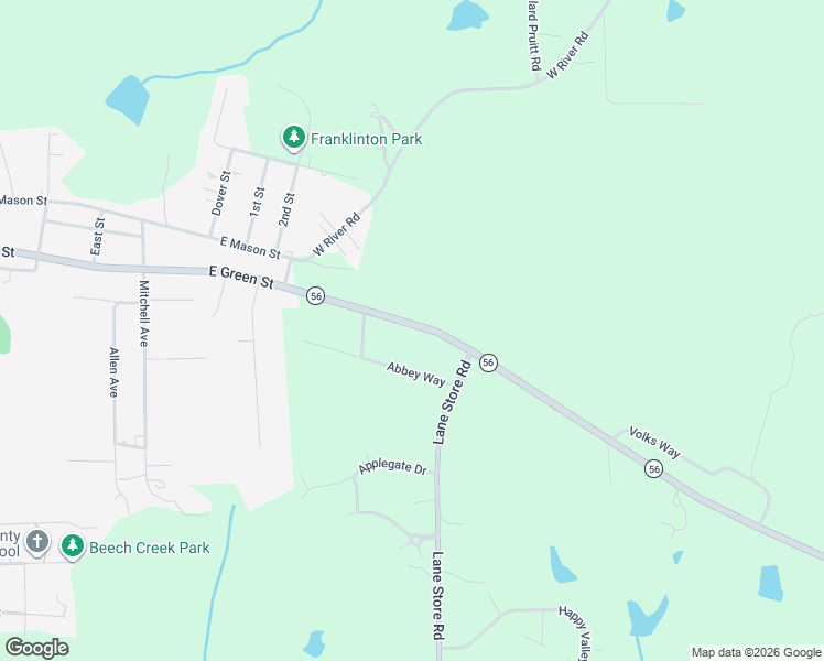 map of restaurants, bars, coffee shops, grocery stores, and more near 5148 North Carolina 56 in Franklinton