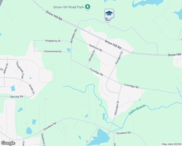map of restaurants, bars, coffee shops, grocery stores, and more near 812 Torredge Road in Durham