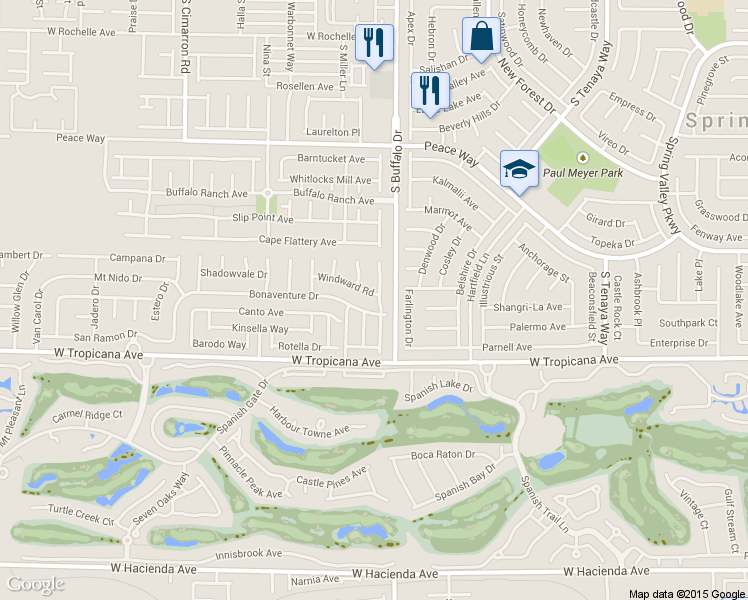 map of restaurants, bars, coffee shops, grocery stores, and more near 4766 Desert Plains Road in Las Vegas