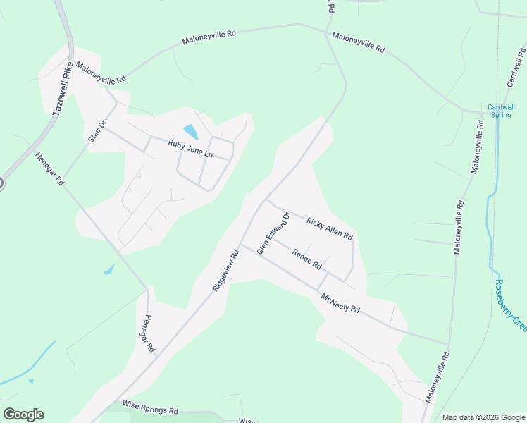 map of restaurants, bars, coffee shops, grocery stores, and more near 7224 Ridgeview Road in Corryton