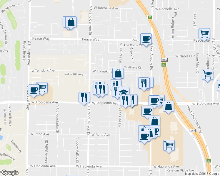 map of restaurants, bars, coffee shops, grocery stores, and more near 9664 Villa La Mora Avenue in Las Vegas