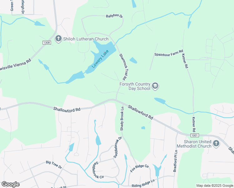 map of restaurants, bars, coffee shops, grocery stores, and more near Shamrock Trail Road in Lewisville