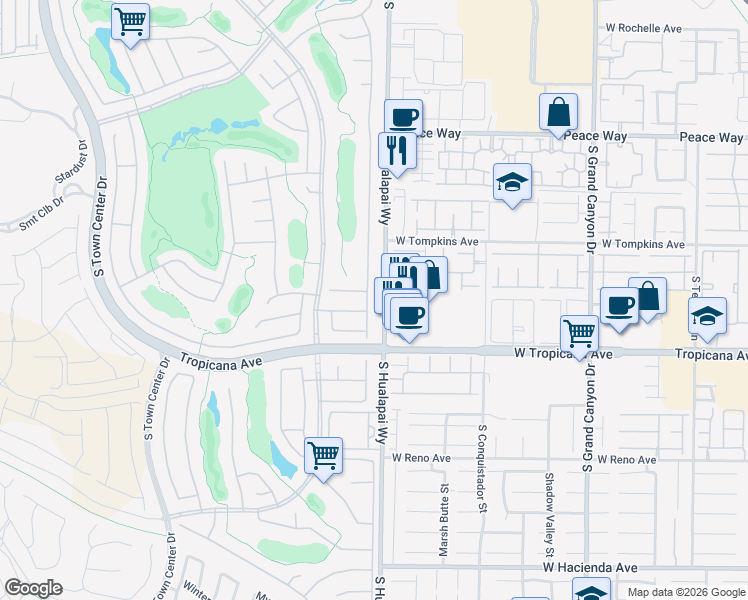 map of restaurants, bars, coffee shops, grocery stores, and more near 4808 Regalo Bello Street in Las Vegas