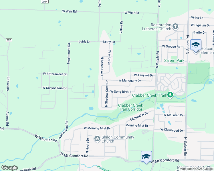 map of restaurants, bars, coffee shops, grocery stores, and more near 4200 West Spring House Drive in Fayetteville