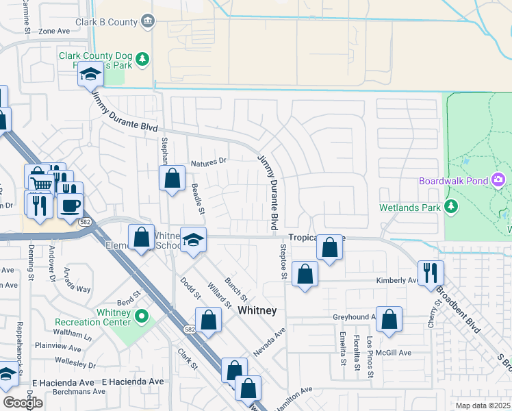map of restaurants, bars, coffee shops, grocery stores, and more near 4810 Palacio Court in Las Vegas