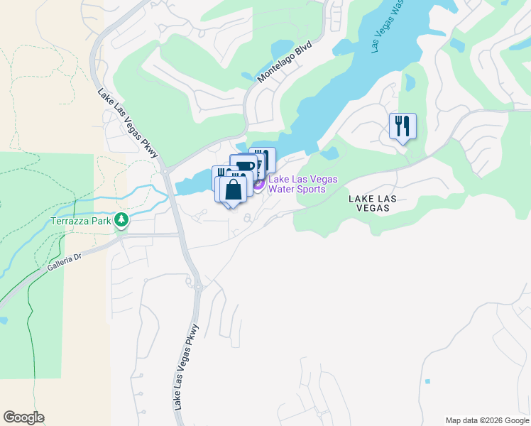 map of restaurants, bars, coffee shops, grocery stores, and more near 13 Promenade Isle Lane in Henderson