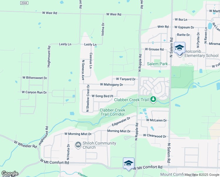 map of restaurants, bars, coffee shops, grocery stores, and more near 3988 West Spring House Drive in Fayetteville